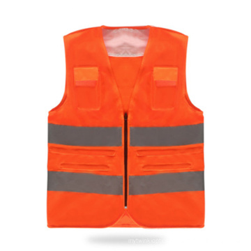 Custom Multi Pockets Hi Vis Reflective Safety Vest with Reflective Strips